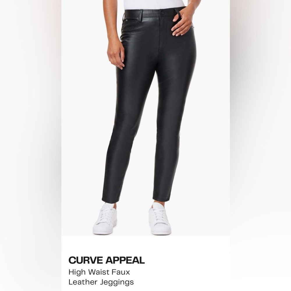 Curve Appeal High Waist Faux Leather Leggings